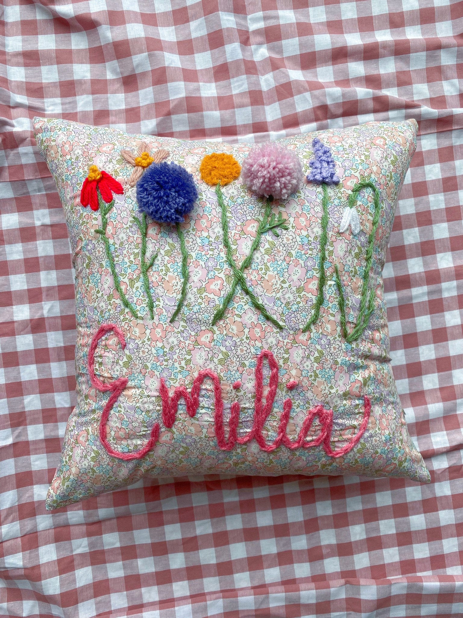 Personalised embroidered clearance cushion